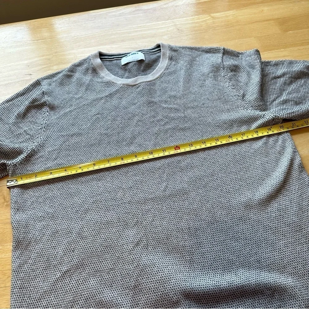 Old Navy Men’s L Large Vintage Long Sleeve Sweater Shirt Beige Cream